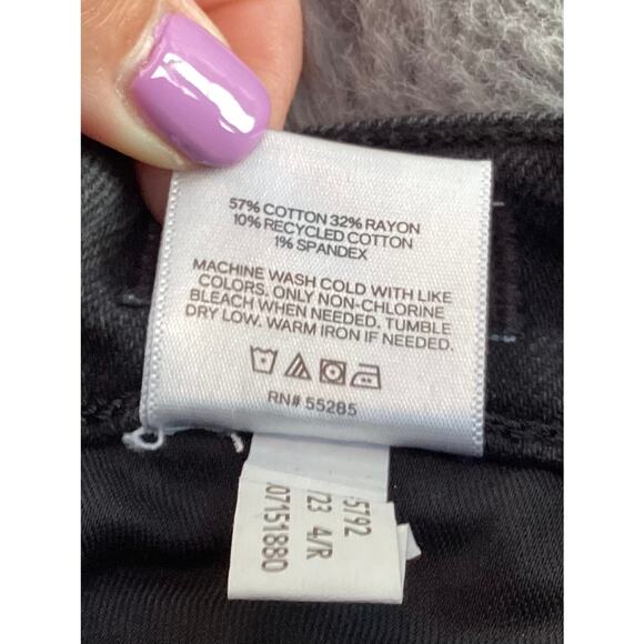 NWT Express Women's Denim Mid Rise 70s Flare Jeans Cowgirl Western Black Size 4R - Picture 8 of 12